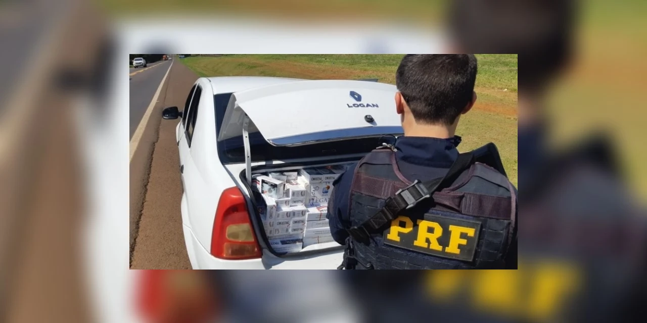PRF apreende mais de R$ 600 mil em cigarros contrabandeados no Paraná