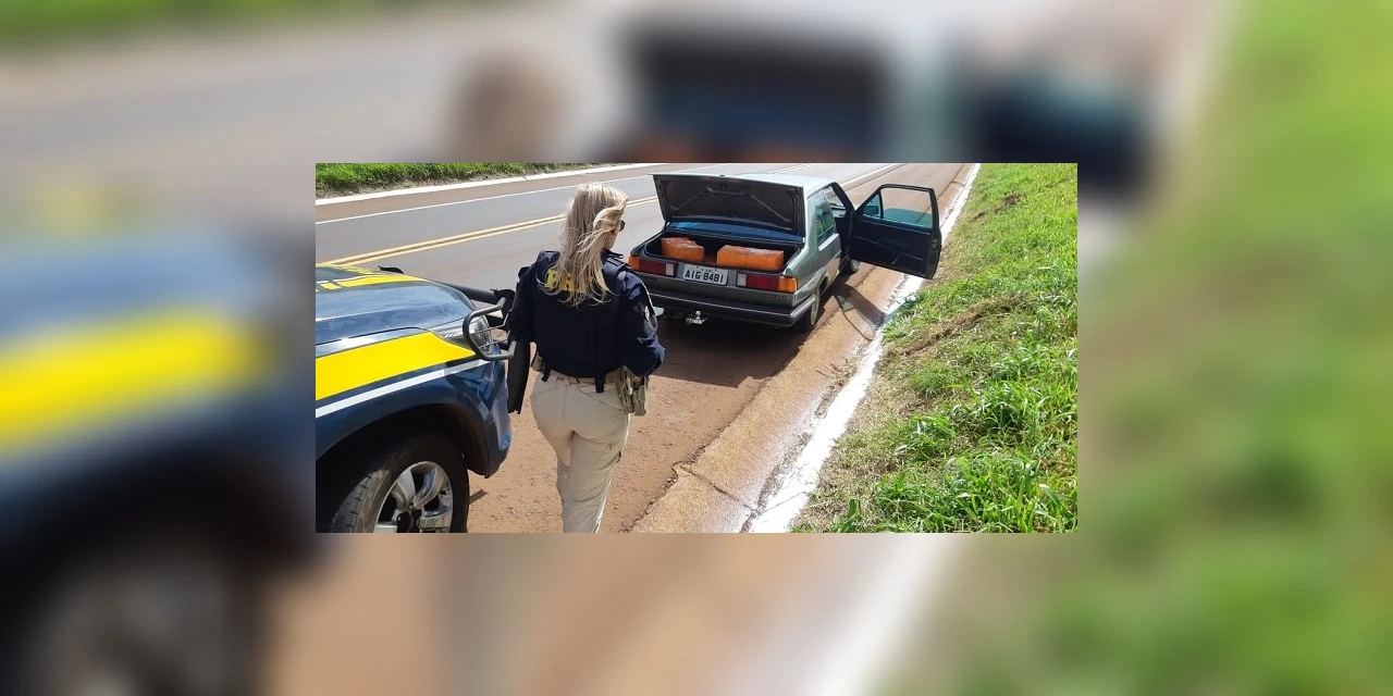 PRF prende motorista bêbado, sem carteira e com mais de 230 quilos de maconha no carro