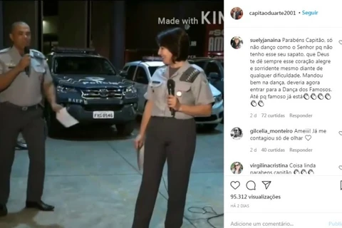 Capitão da PM faz dancinha e ajuda arrecadar mais de 14 toneladas de alimentos