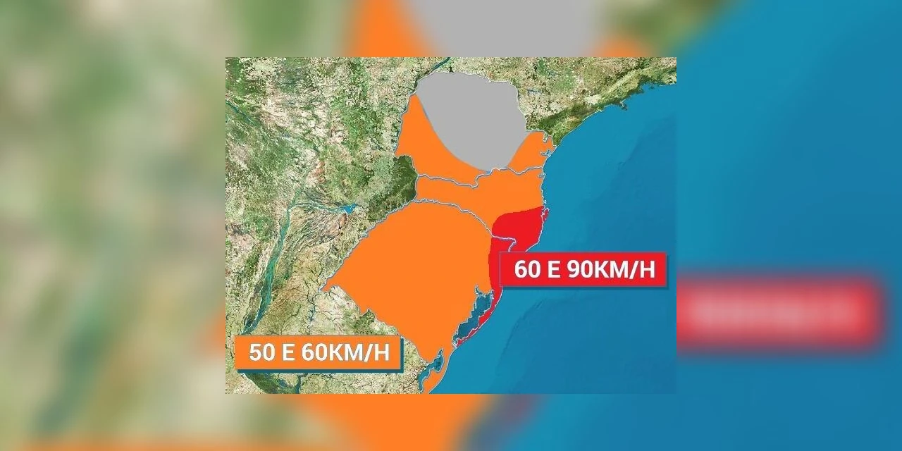 Ciclone bomba se forma e provoca ventania no RS, SC e Paraná