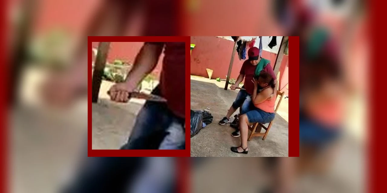 Homem tenta matar mulher a facadas e acaba preso; Veja vídeo!
