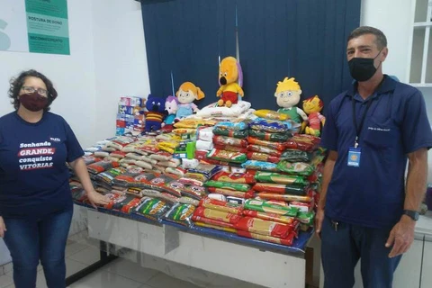 'PG Sem Fome' recebe 500 quilos de alimentos da Rede de Ensino Elite