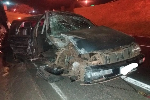 Condutor não habilitado fica em estado grave, após acidente em PG