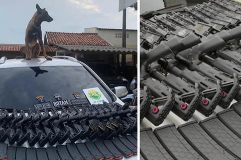 Policiais rodoviários apreendem arsenal de guerra no Norte do Paraná