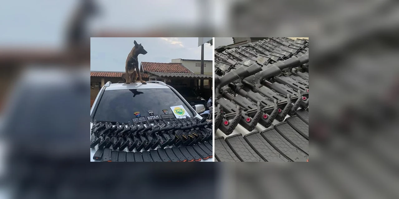 Policiais rodoviários apreendem arsenal de guerra no Norte do Paraná