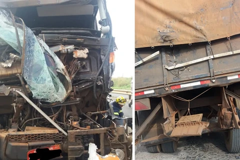 Colisão traseira na BR-376 deixa uma vitima em estado grave