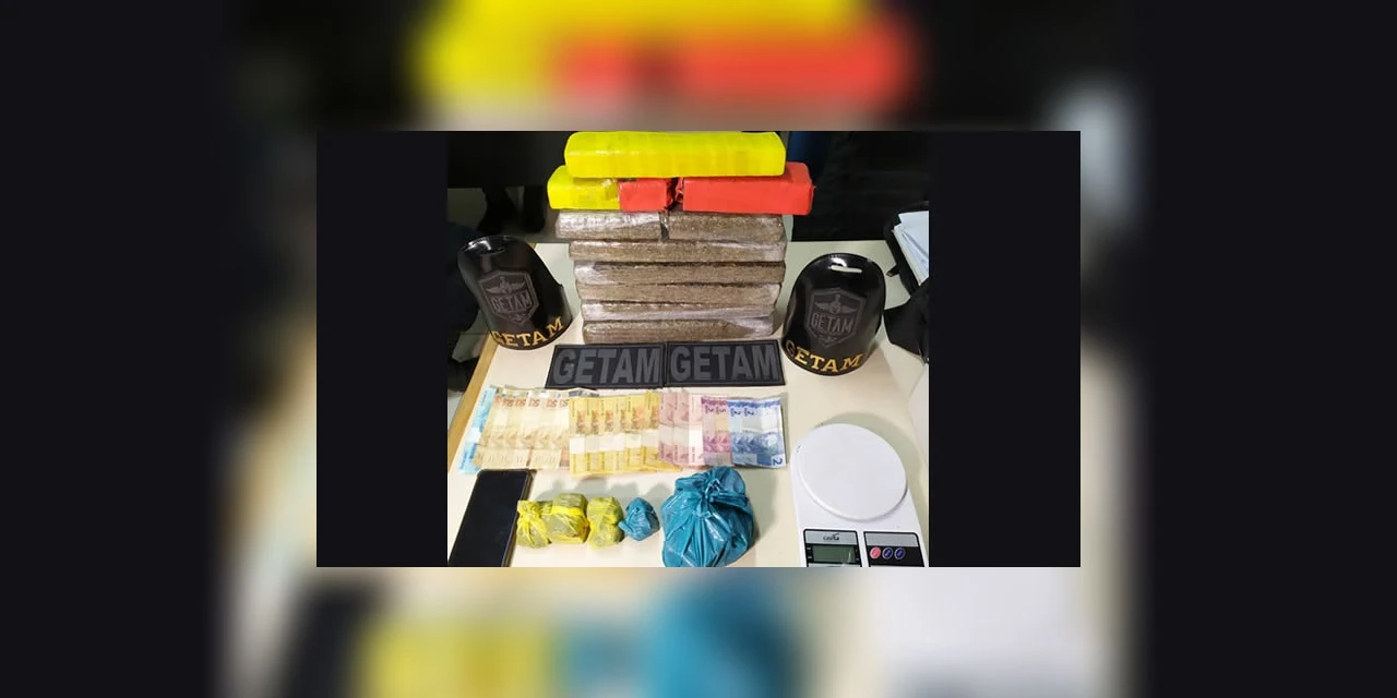 GM flagra garupa de motocicleta transportando quase 10 quilos de maconha na Ronda