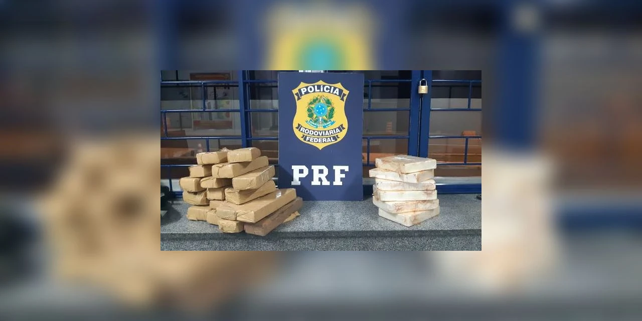 PRF apreende drogas dentro de estepe e no interior de carro durante fiscalização