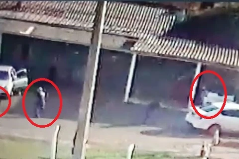 Câmeras de segurança flagram tiroteio que terminou com duas mortes em PG