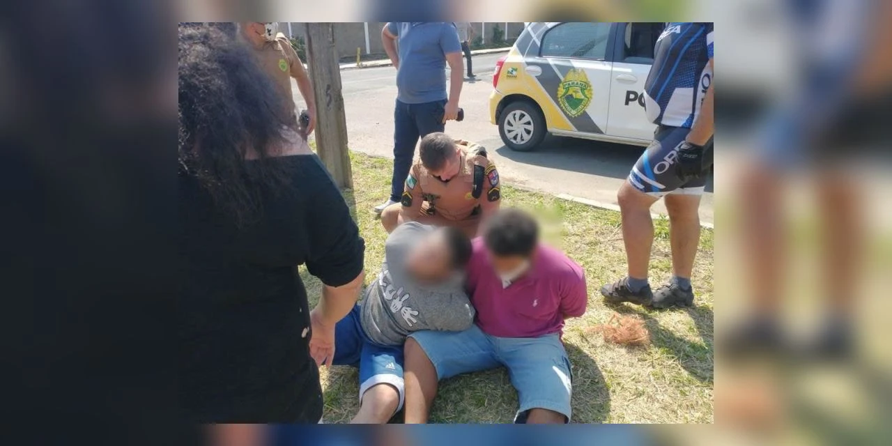 Suspeitos são detidos por ciclistas após assalto a panificadora em Carambeí