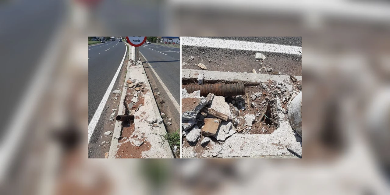 Ladrões furtam cabeamento de energia da avenida Souza Naves