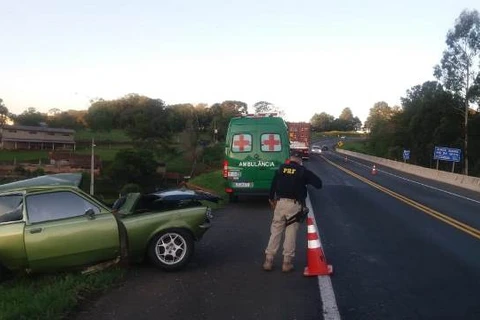 Acidente entre automóvel e caminhão faz uma vítima fatal em Teixeira Soares