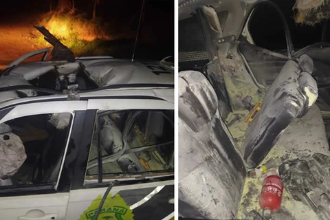 Viatura da PM explode e deixa policiais gravemente feridos em Ipiranga