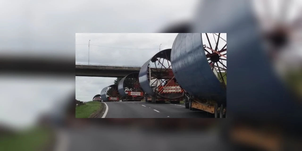 PRF realiza mais uma etapa de escolta de peças gigantes que passam por Ponta Grossa