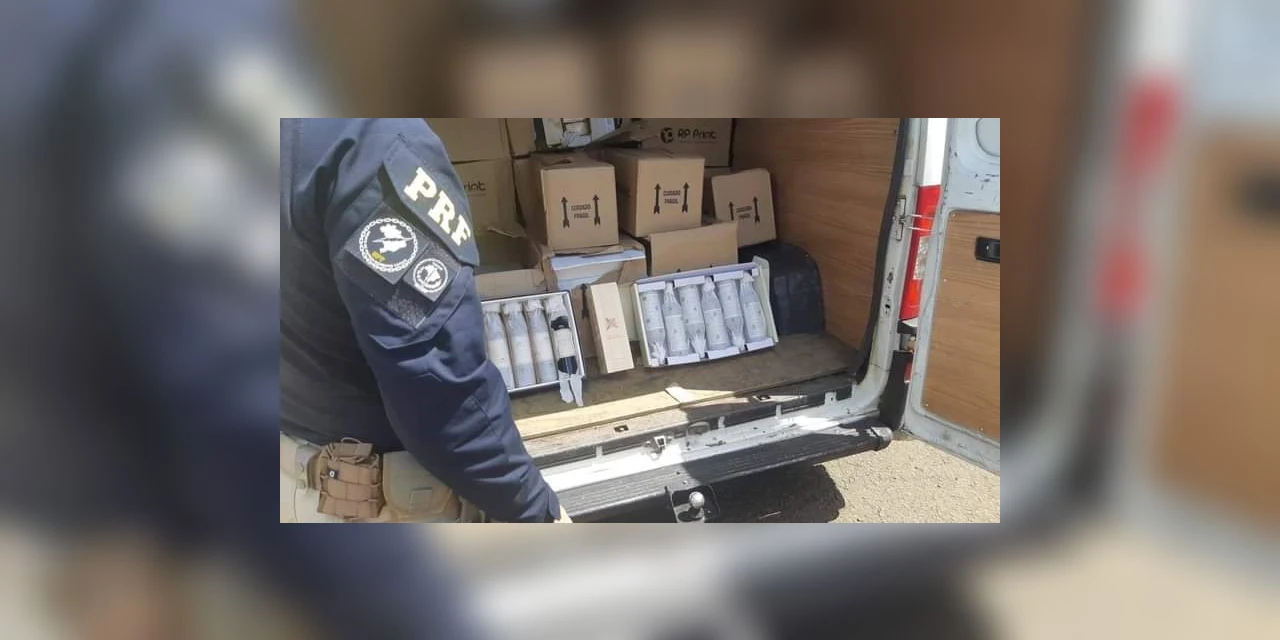 PRF realiza grande apreensão de bebidas, importadas ilegalmente