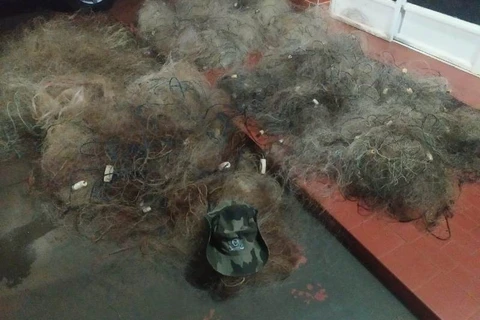 Força Verde apreende mais de 900 metros de rede no Rio Tibagi