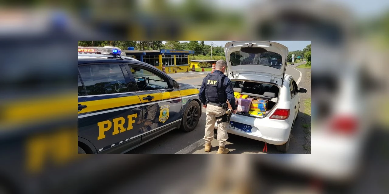 Após perseguição, PRF apreende 250 quilos e maconha em PG