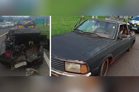 Veículo em mau estado de conservação é apreendido pela PRF; condutor foi multado em mais de 2 mil reais