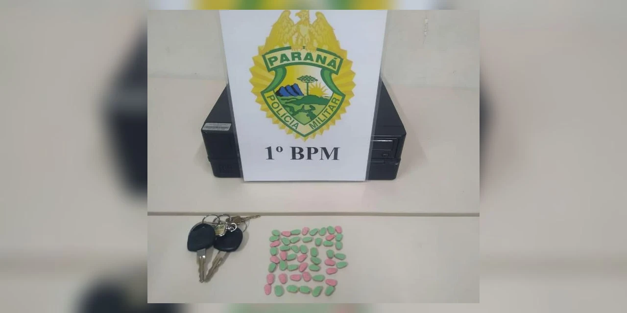 PM apreende 50 comprimidos de ecstasy e recupera veículo roubado em Irati