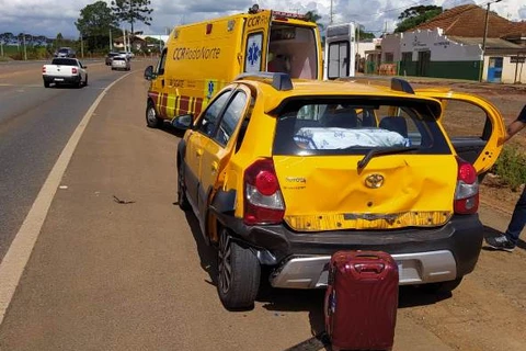 PRF atende colisão traseira na Avenida Souza Naves