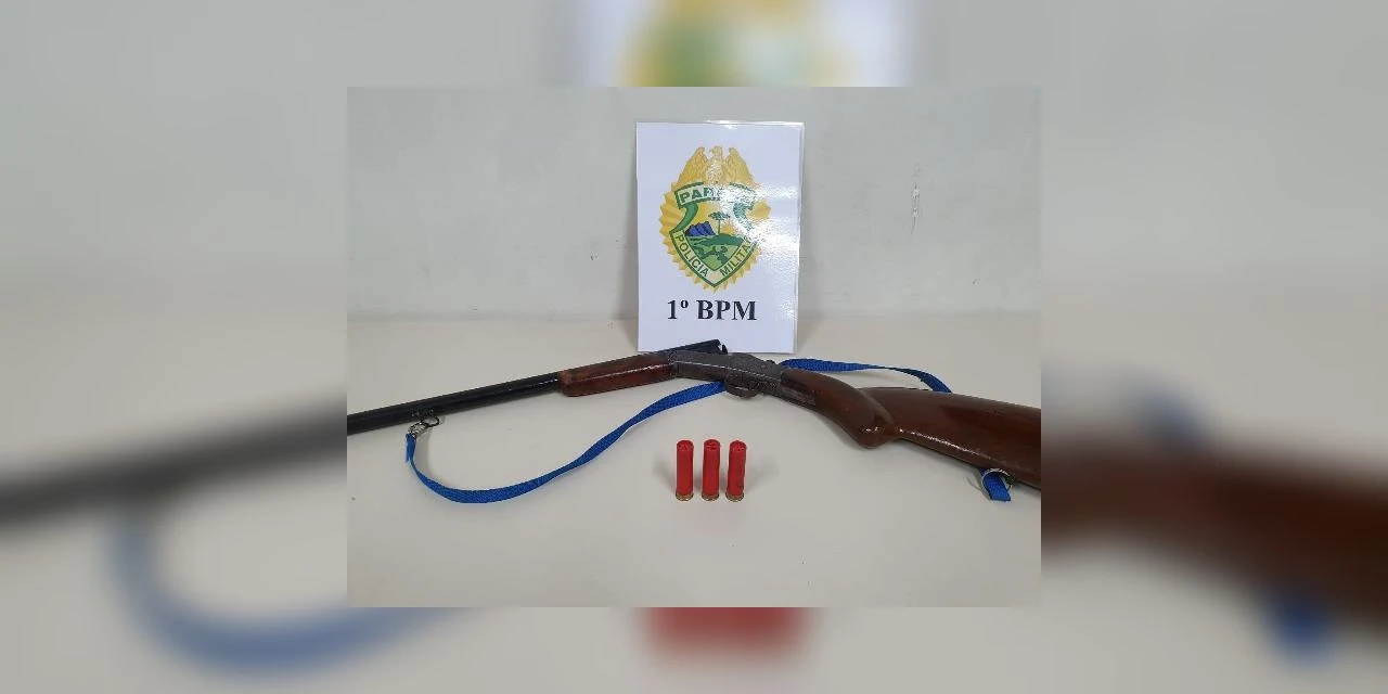 Homem é detido com espingarda após ameaçar a família em PG
