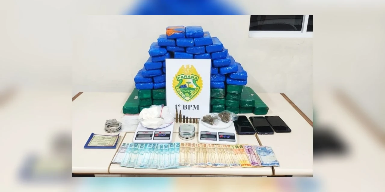 Casal é preso com maconha, cocaína e dinheiro em PG
