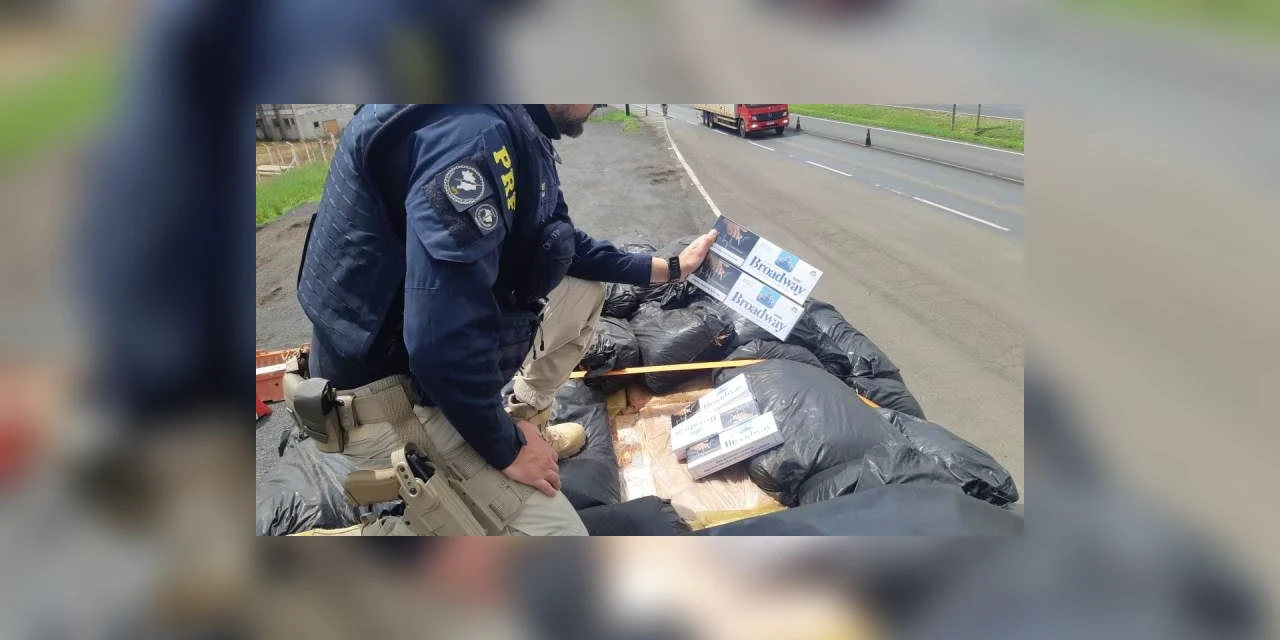 PRFs realizam grande apreensão de cigarros na Região de Palmeira