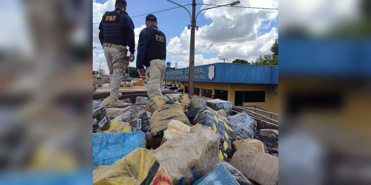 Apreensão de maconha escondida em carga de milho é a maior da historia da PRF