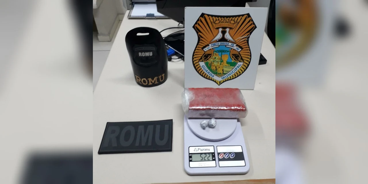 GCM apreende 520 gramas de drogas no bairro Neves