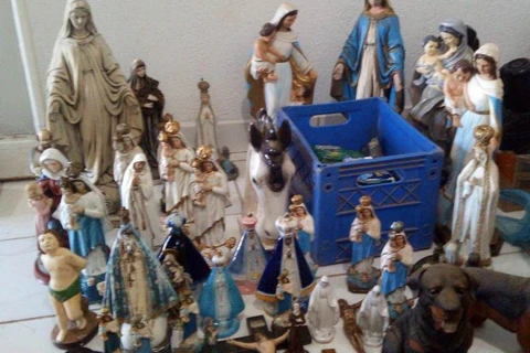 PCPR recupera imagens de Nossa Senhora das Brotas roubadas de santuário em Pirai do Sul