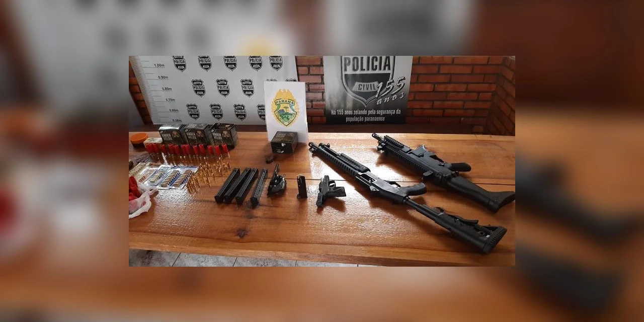 Operação policial mira apreensão de armas de fogo e roubos em Carambeí e Ponta Grossa