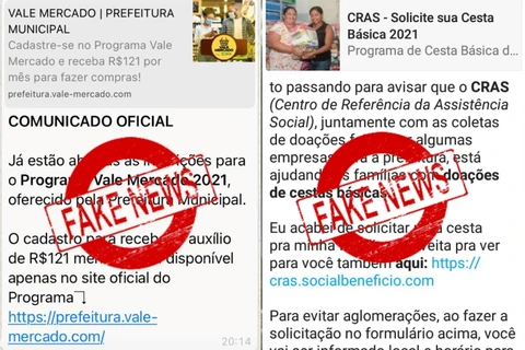 Prefeitura alerta para 'vale mercado falso' nas redes sociais