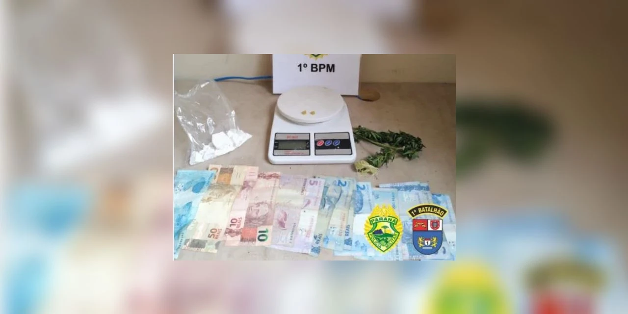 PM apreende drogas e fecha ‘boca de fumo’ em Castro