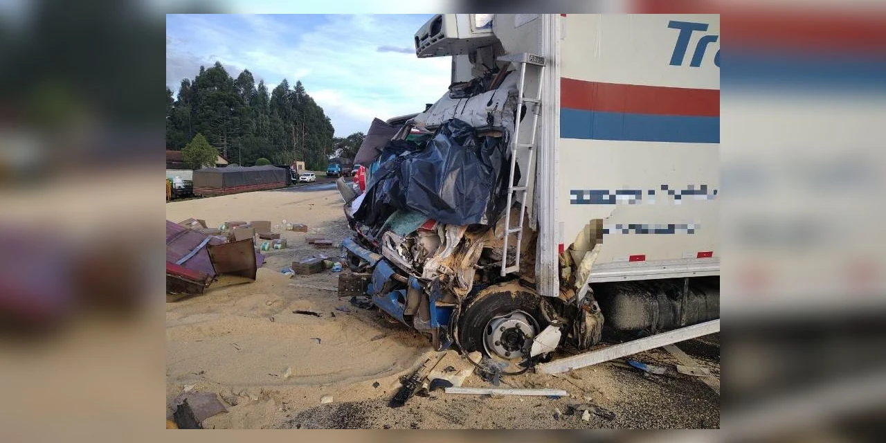 Semi-reboque se desprende de carreta e mata caminhoneiro, em Guarapuava