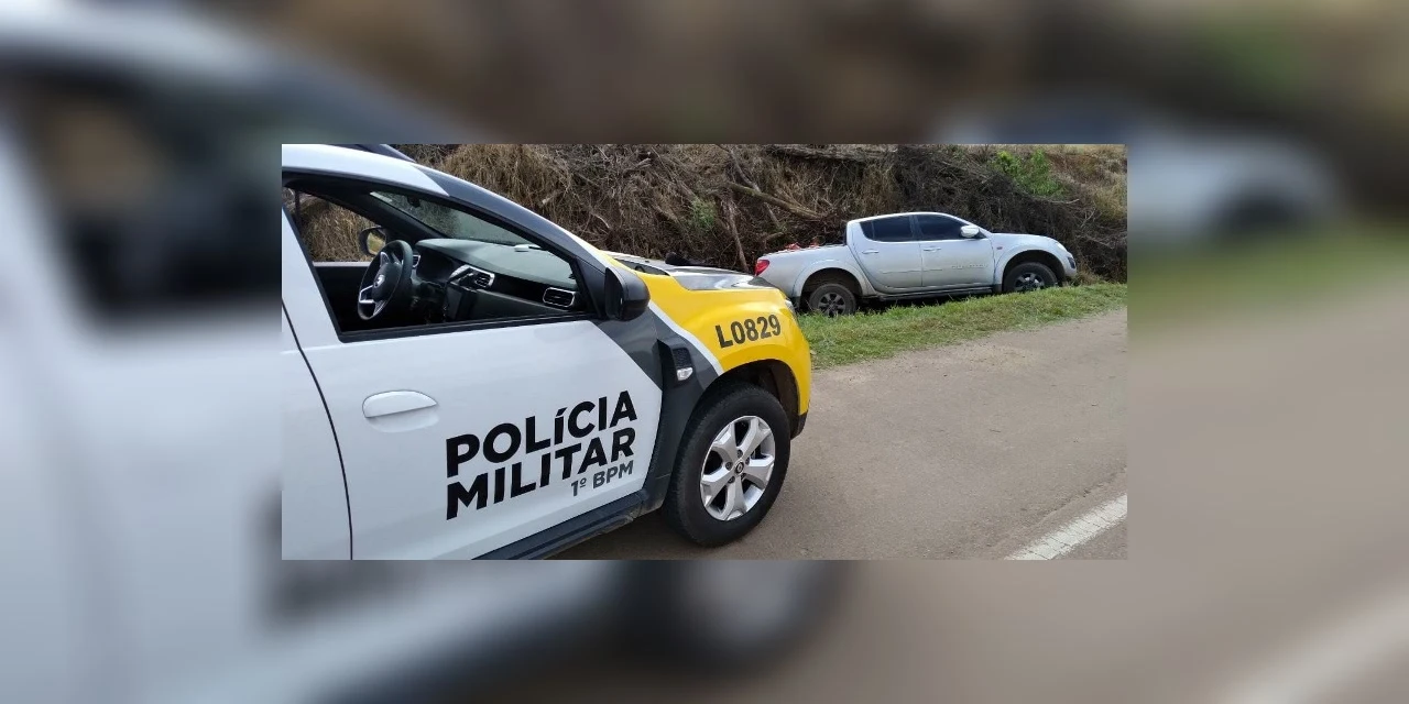 Assaltante sofre acidente durante fuga e acaba preso em Castro