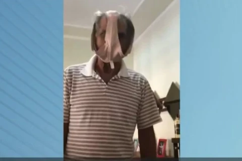 Secretario do MS ironiza pandemia usando calcinha como máscara; assista!