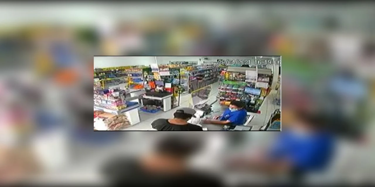 Câmeras de segurança flagram assalto à mercado em Pirai do Sul