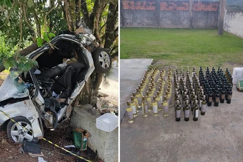 Após perseguição veículo carregado com vinhos da Argentina é apreendido em Irati