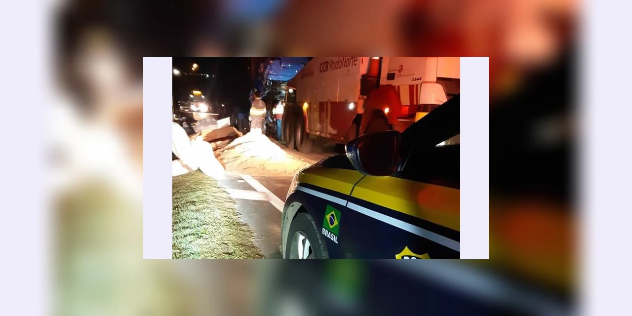 Motorista morre após colisão traseira entre dois caminhões em Ortigueira