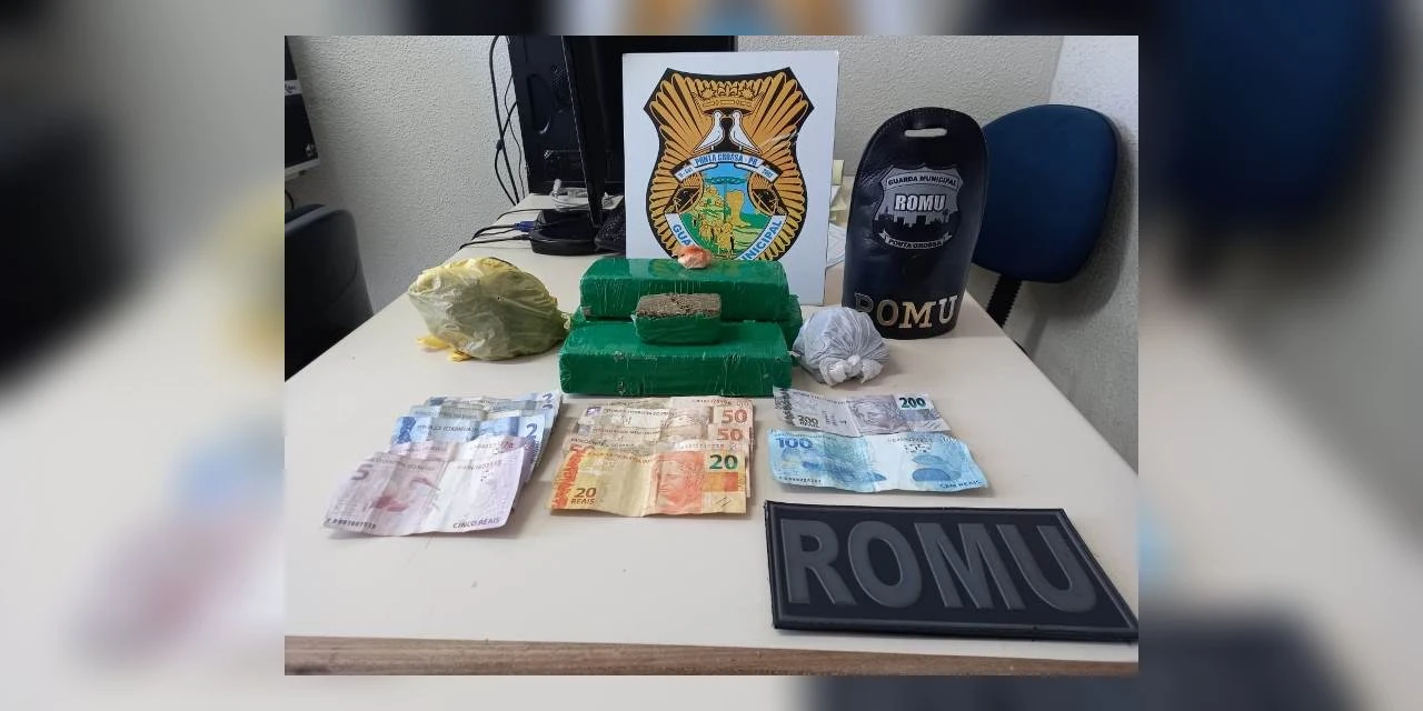 Guarda Municipal apreende mais de 2,2 quilos de drogas em PG