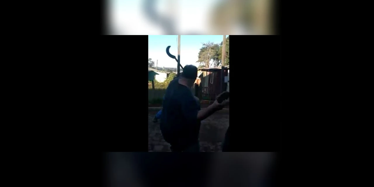 Quatro pessoas ficam feridas durante briga de foice e facão no PR; veja o vídeo!