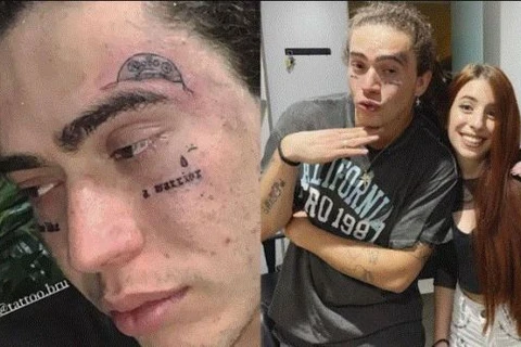 Whindersson Nunes tatua o rosto em homenagem ao filho