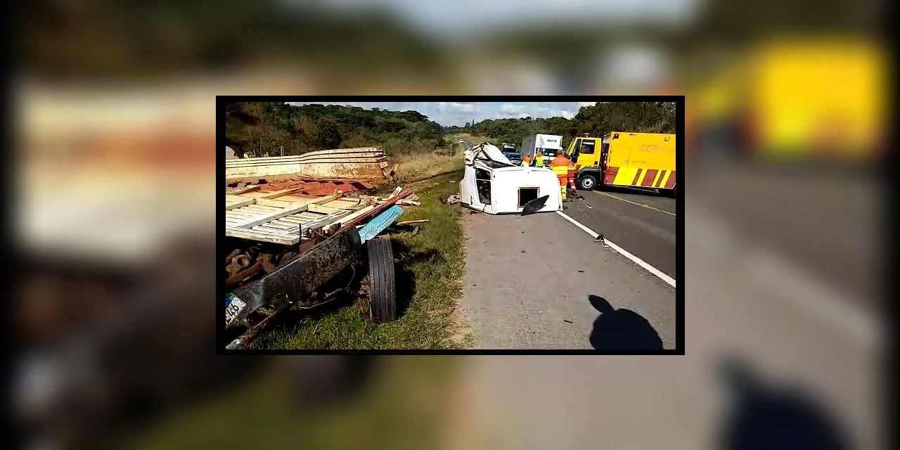 Colisão frontal deixa um morto e outro ferido na PR-151 em Jaguariaíva