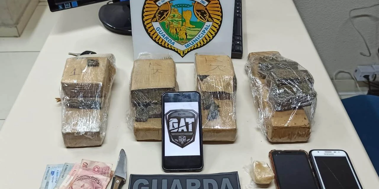 GCM apreende 4 quilos de drogas, em PG