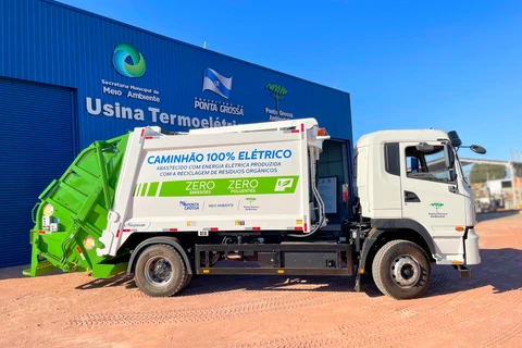 Ponta Grossa ganha destaque com o único Caminhão  100% elétrico da região sul do Brasil