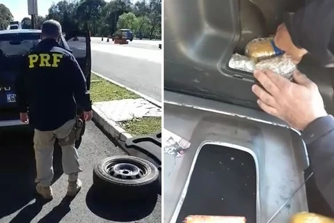 Casal é preso com 6,5 quilos de skunk e paste base de cocaína na BR-277, em Irati