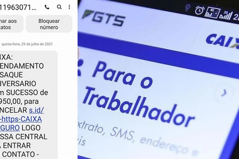Criminosos utilizam golpe do FGTS de aniversario para enganar vítimas e roubar dados pessoais