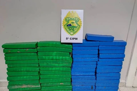 Polícia apreende mais de 42 quilos de maconha com passageiro de ônibus em Irati