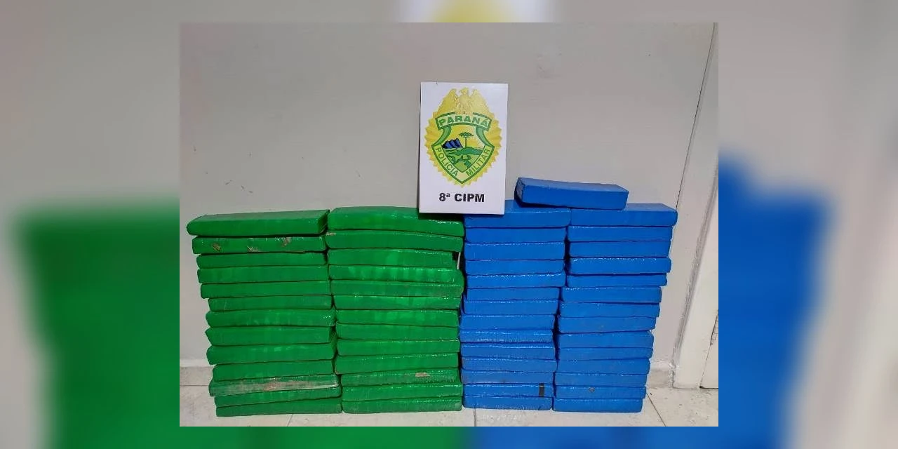 Polícia apreende mais de 42 quilos de maconha com passageiro de ônibus em Irati