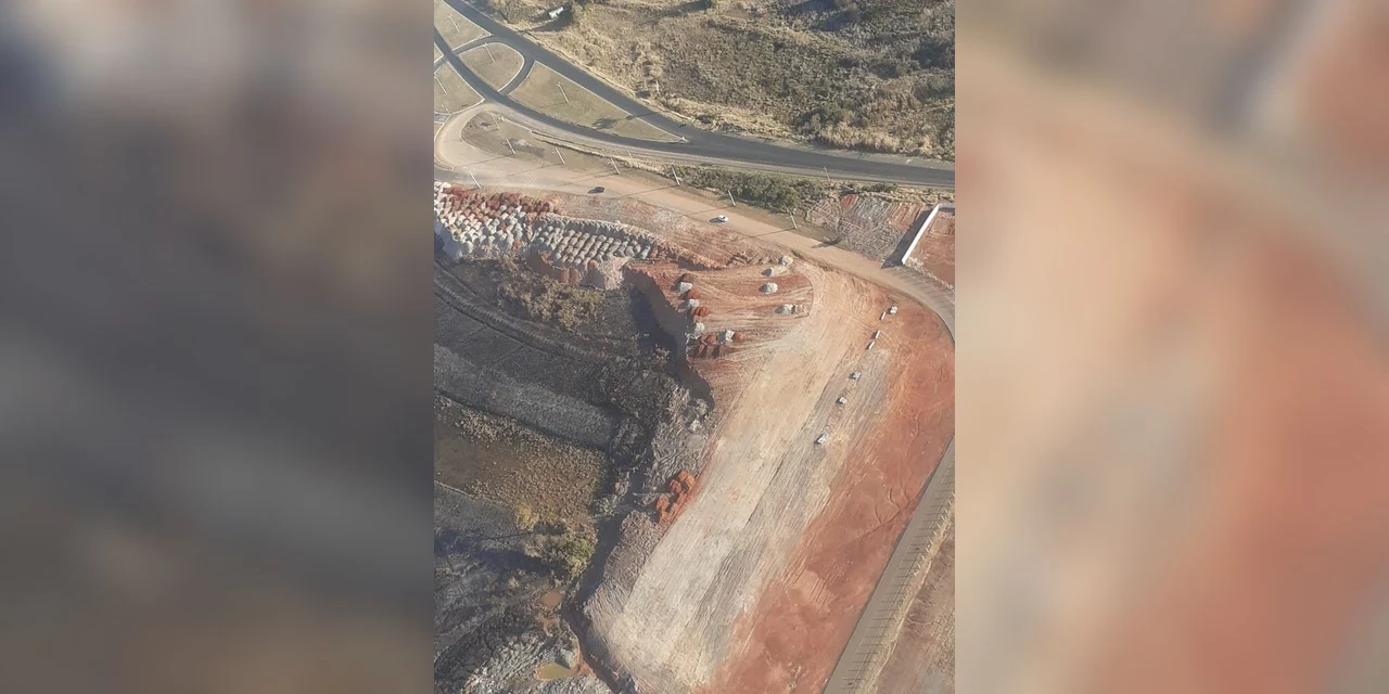 Aeroporto realiza obra de ampliação de área de segurança
